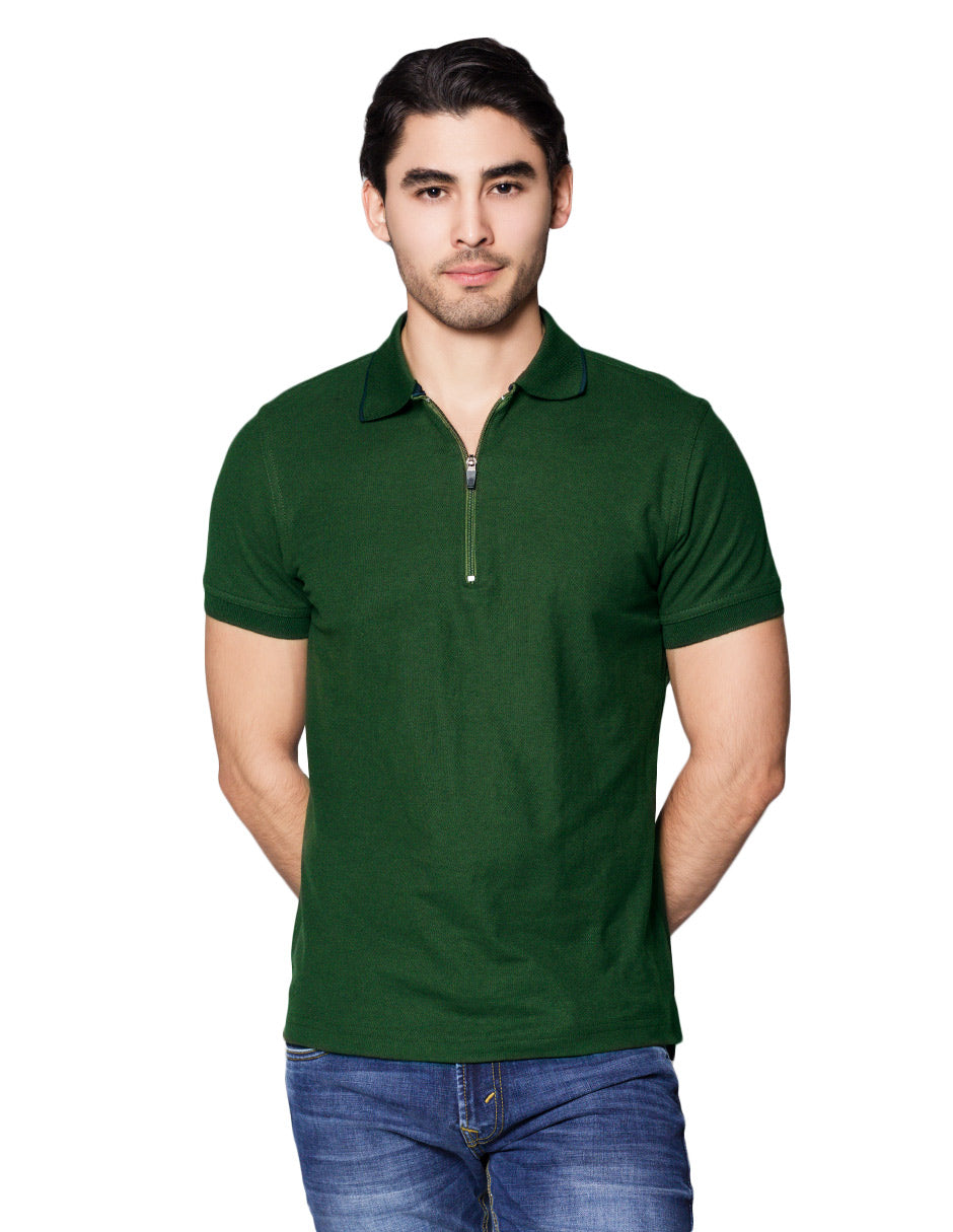 Playeras Polo Para Hombre Lisa Basica A45404 Militar