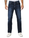 Jeans Para Hombre Mezclilla Oscuros Relaxed Fit J41144 Azul