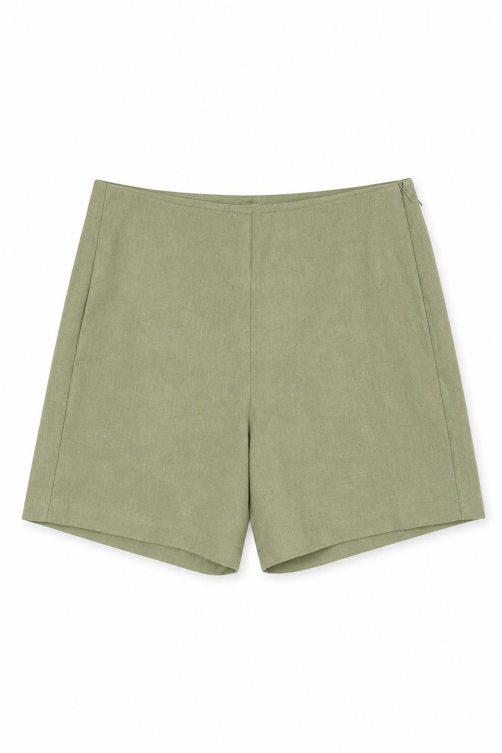 Shorts Para Mujer Lino Básico Con Elastico Y61105 Olivo