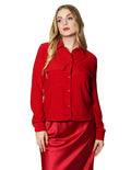 Blusas Para Mujer Camisera Corta N43123 Rojo