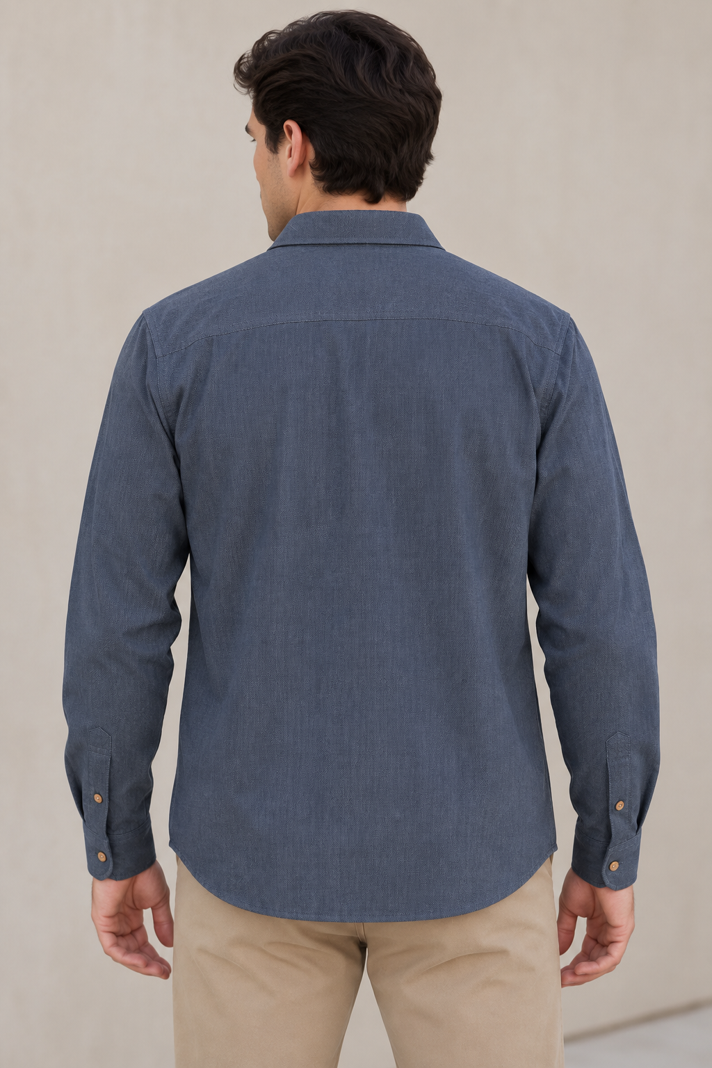Sobrecamisas para Hombre Ligera de Algodón B65319 Azul