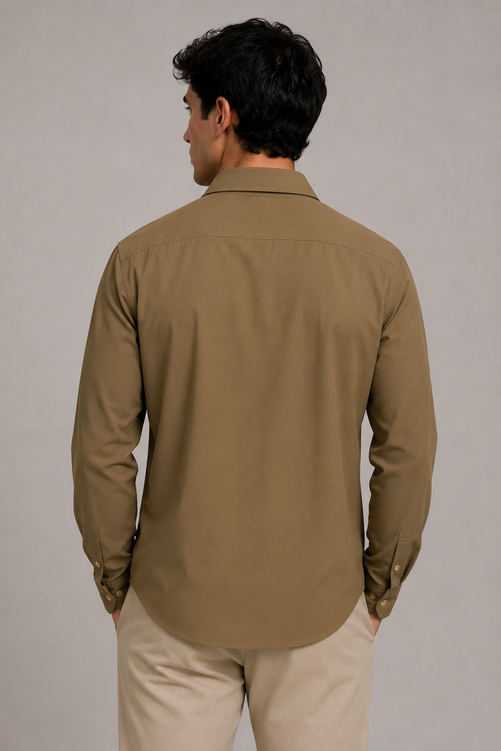 Camisas Para Hombre Super Stretch Non Iron B55410 Camel