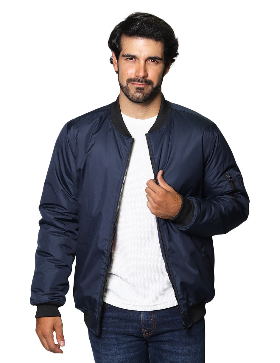 Chamarras Para Hombre Bomber Jacket D35101 Marino