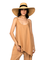 Blusas Para Mujer De Doble Capa Desigual N51145 Camel