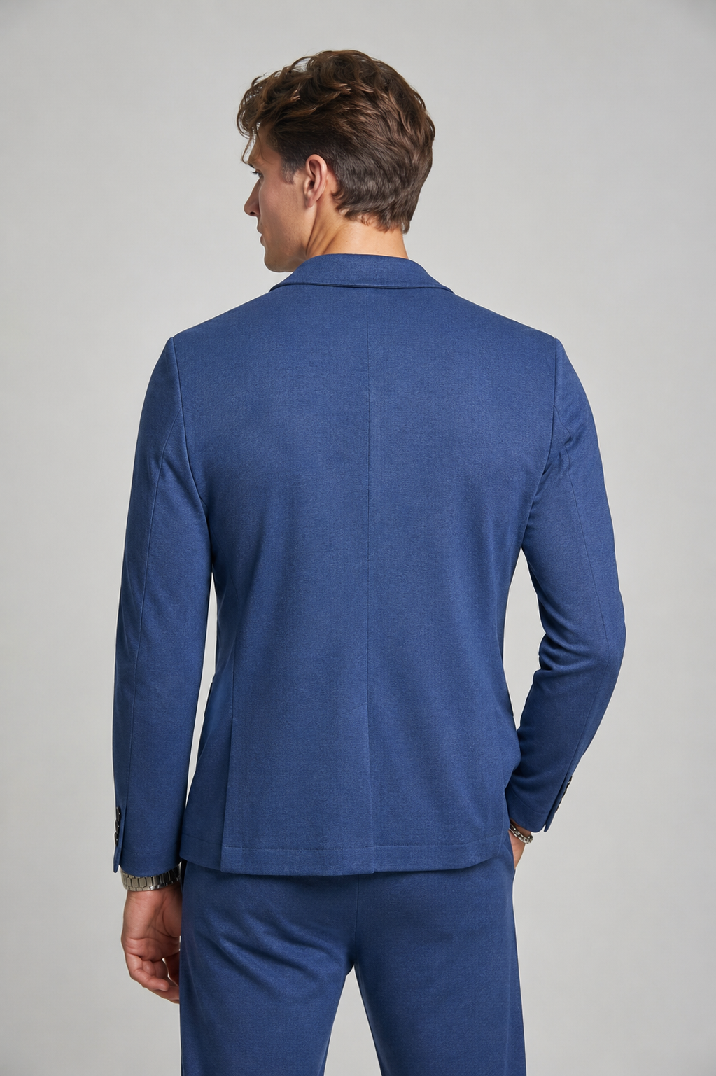 Sacos Para Hombre Liso De Punto FFILATY Azul