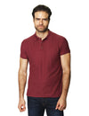 Playeras Polo Para Hombre Manga Corta Basica Bordado APOLOB Burdeos