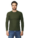 Playeras Para Hombre Manga Larga Textura Red A45312 Militar