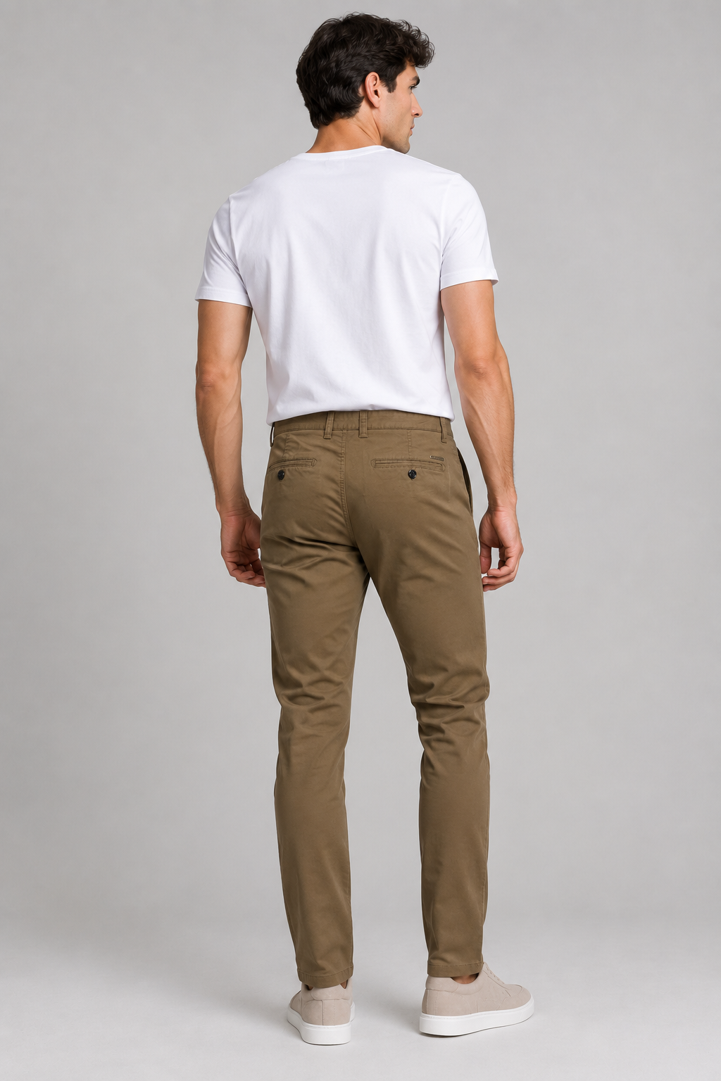 Pantalones Para Hombre Chino Algodón Stretch GWOVEN Tabaco