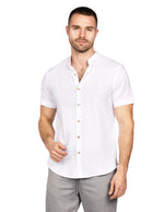 Camisas Para Hombre Relaxed Fit Lino B51373 Blanco