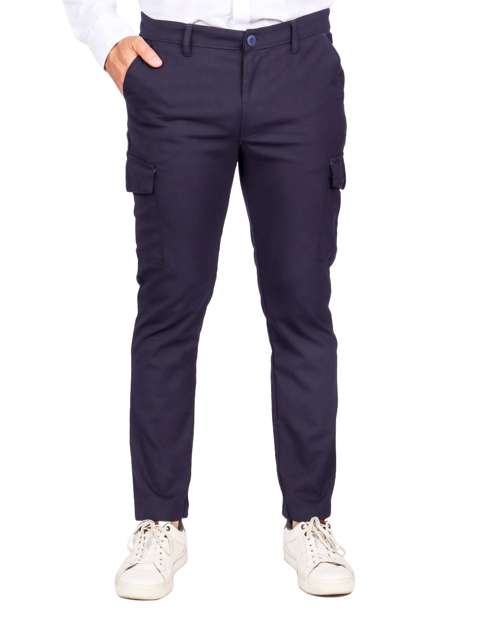 Pantalones Para Hombre Cargo Stretch G45302 Marino