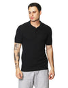 Playeras Polo Para Hombre Tejida Con Textura A41456 Negro