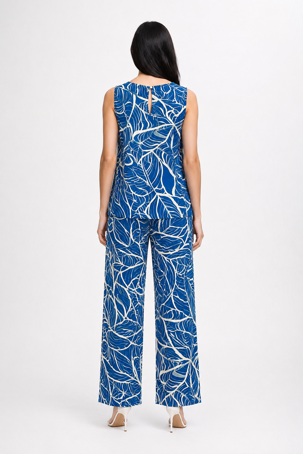 Pantalones Para Mujer Ligero Fresco Amplio W61112 Azul
