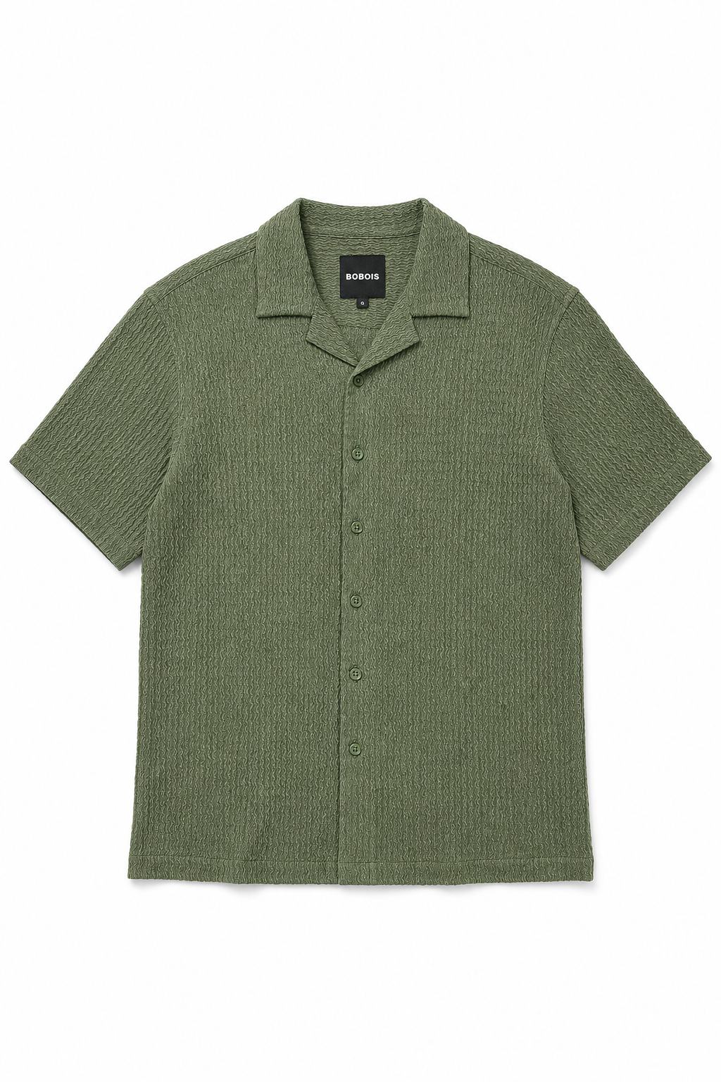 Camisa para Hombre Manga Corta Super Stretch Antiarrugas B61452 Olivo