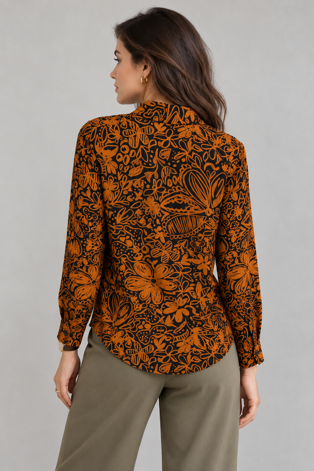 Blusas Para Mujer Camisera Fluida Estampada N53106 Unico