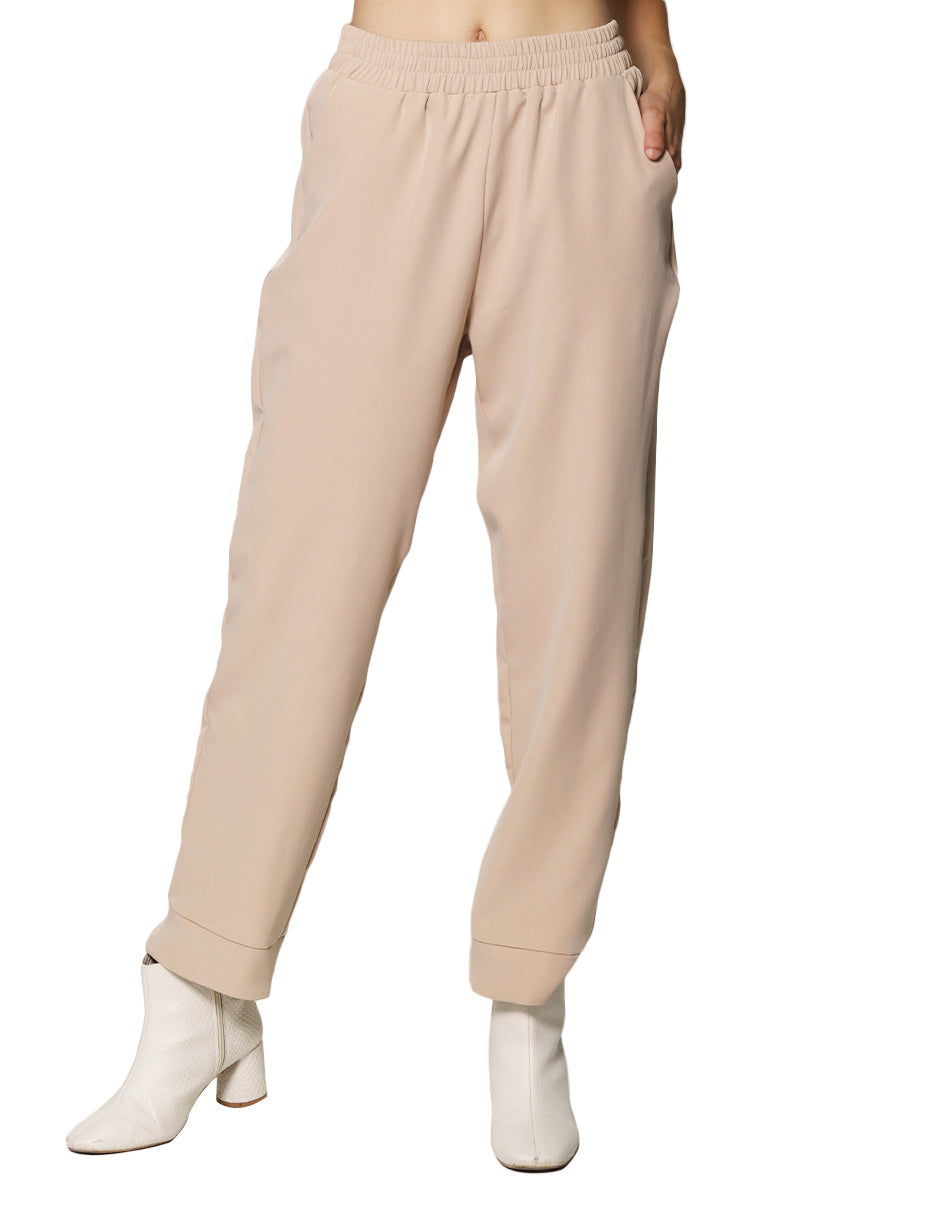 Pantalones Para Mujer Slim Comodo Con Resorte W43107 Beige