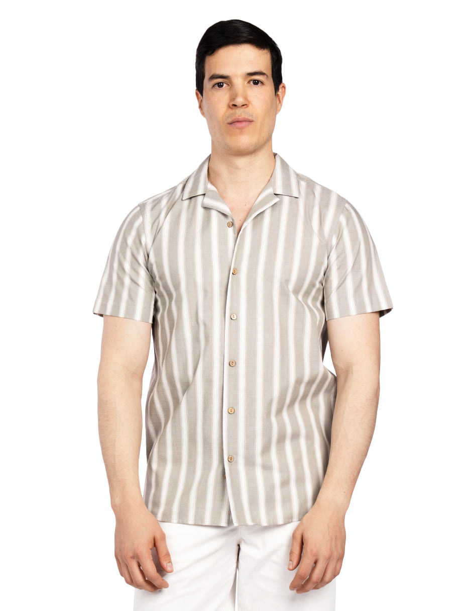 Camisas Para Hombre Dobbie Preteñido B51362 Olivo