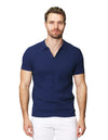 Playeras Polo Para Hombre Tejida Con Textura A41456 Marino