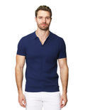 Playeras Polo Para Hombre Tejida Con Textura A41456 Marino