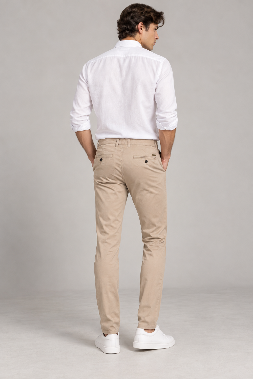 Pantalones Para Hombre Chino Algodón Stretch GWOVEN Kaki
