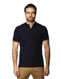 Playeras Polo Para Hombre Cuello Mao A45401 Marino