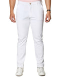 Pantalones Para Hombre Bobois Chino Gabardina Slim Soft Stretch Blanco GPAXAR