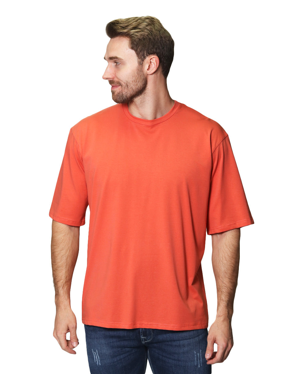 Playeras Para Hombre Oversize Manga Corta Cuello Redondo APCRO Rustico