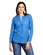 Blusas Para Mujer Manga Larga Cuello Redondo Bordada N31146 Rey