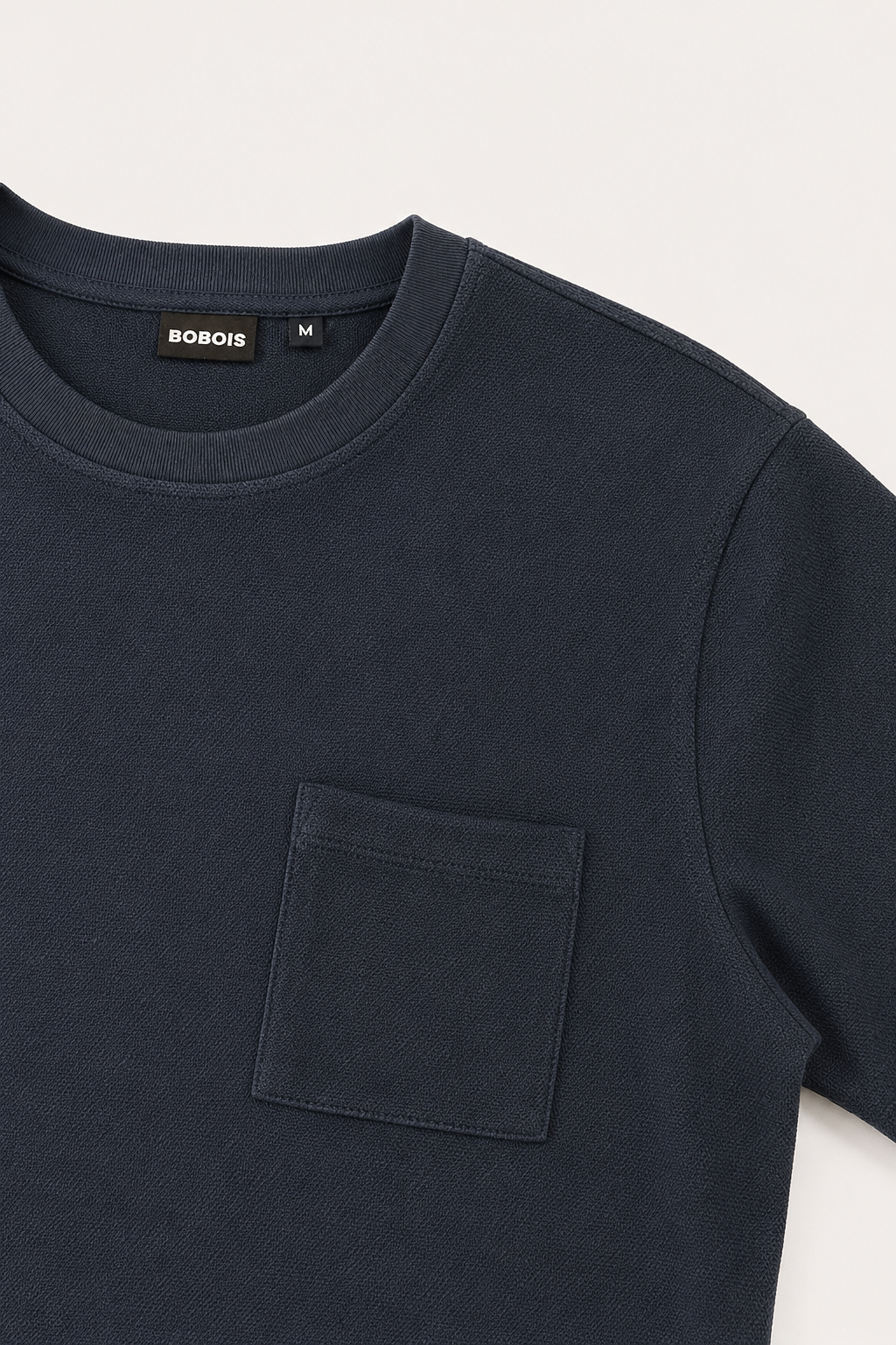 Playeras Para Hombre De Tejido Texturizado Con Bolsillo Frontal A65402 Marino
