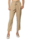 Pantalones Para Mujer Bobois Moda casuales Con Resorte Comodo Pierna Amplia Wide Leg W33101 Beige