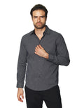 Camisas Para Hombre Manga Larga Rombos B45311 Negro