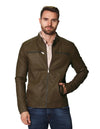 Chamarras Para Hombre Bobois Moda Casuales Slim Fit Invierno Chaqueta De Piel Sintetica Cazadora Para Caballero De Tacto Piel D35115 Chocolate