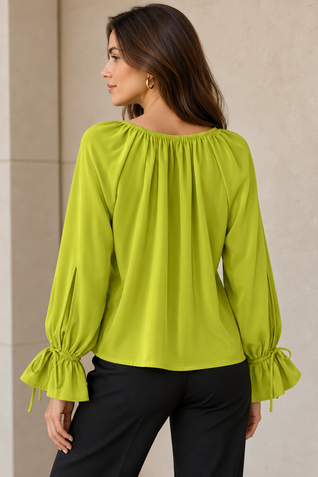 Blusas Para Mujer Lisa Bohemia Con Olanes N53123 Limon
