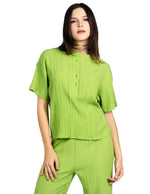 Busas Para Mujer Corrugada Con Aletilla N51158 Limon