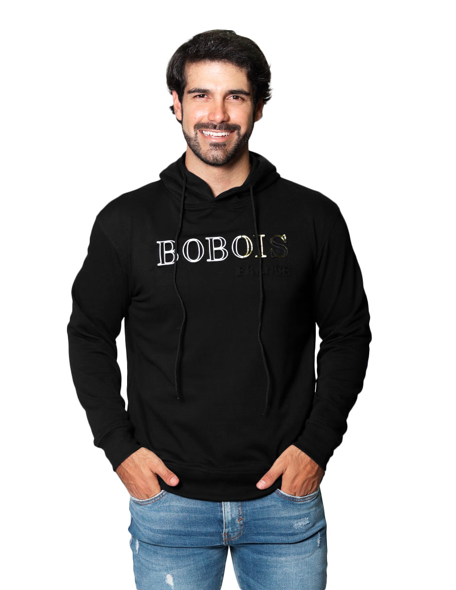 Sudaderas Para Hombre Bobois Moda Casuales Deportiva Con Gorro Negro C –  BOBOIS