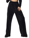 Pantalones Para Mujer Bobois Moda Casuales Basico Acampanado de Pierna Suelta Plisado Wide Leg W33114 Negro