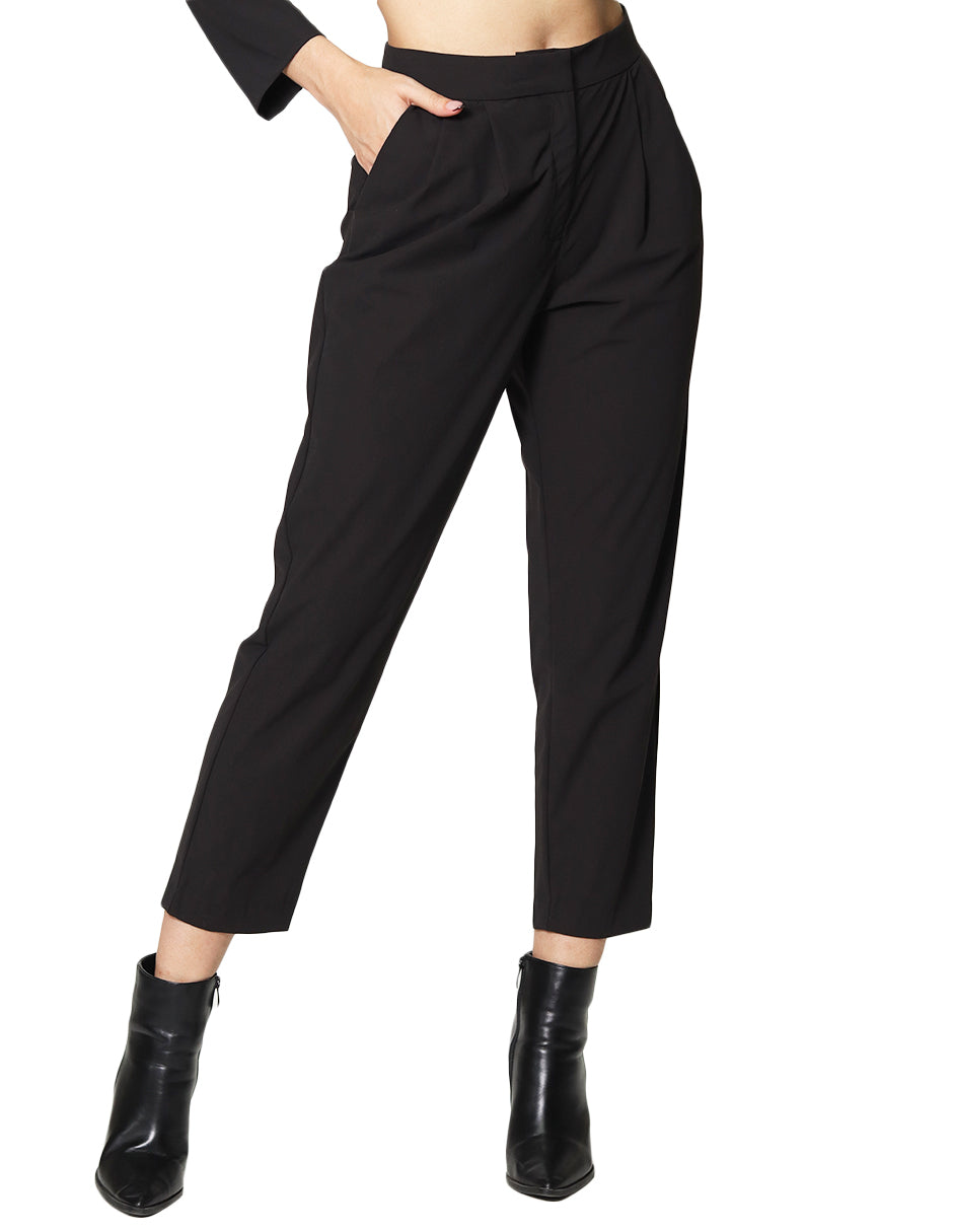 Pantalones Para Mujer Lisos Con Pinzas W43122 Negro