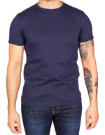 Playeras Para Hombre Slim Fit Microcostura A51301 Marino