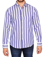 Camisas Para Hombre Regular Fit Dobby B51310 Azul