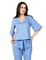 Blusas Para Mujer Oversize Suelta N51102 Azul