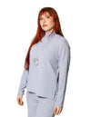 Blusas Para Mujer Acanalada Cuello Alto N43146 Gris