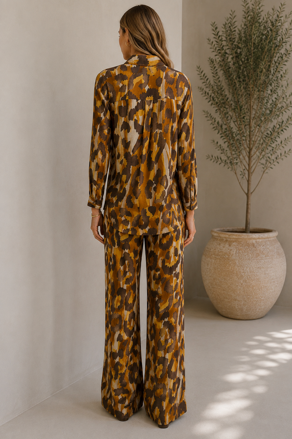 Pantalones Para Mujer Animal Print Leopardo W63106 Unico