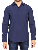 Camisas Para Hombre Regular Fit Sin Arrugas BPOP4W Marino