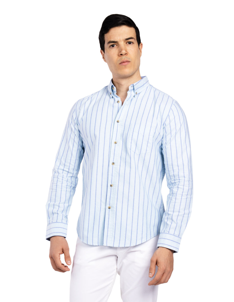 Camisas Para Hombre Regular Fit Oxford B51114 Menta