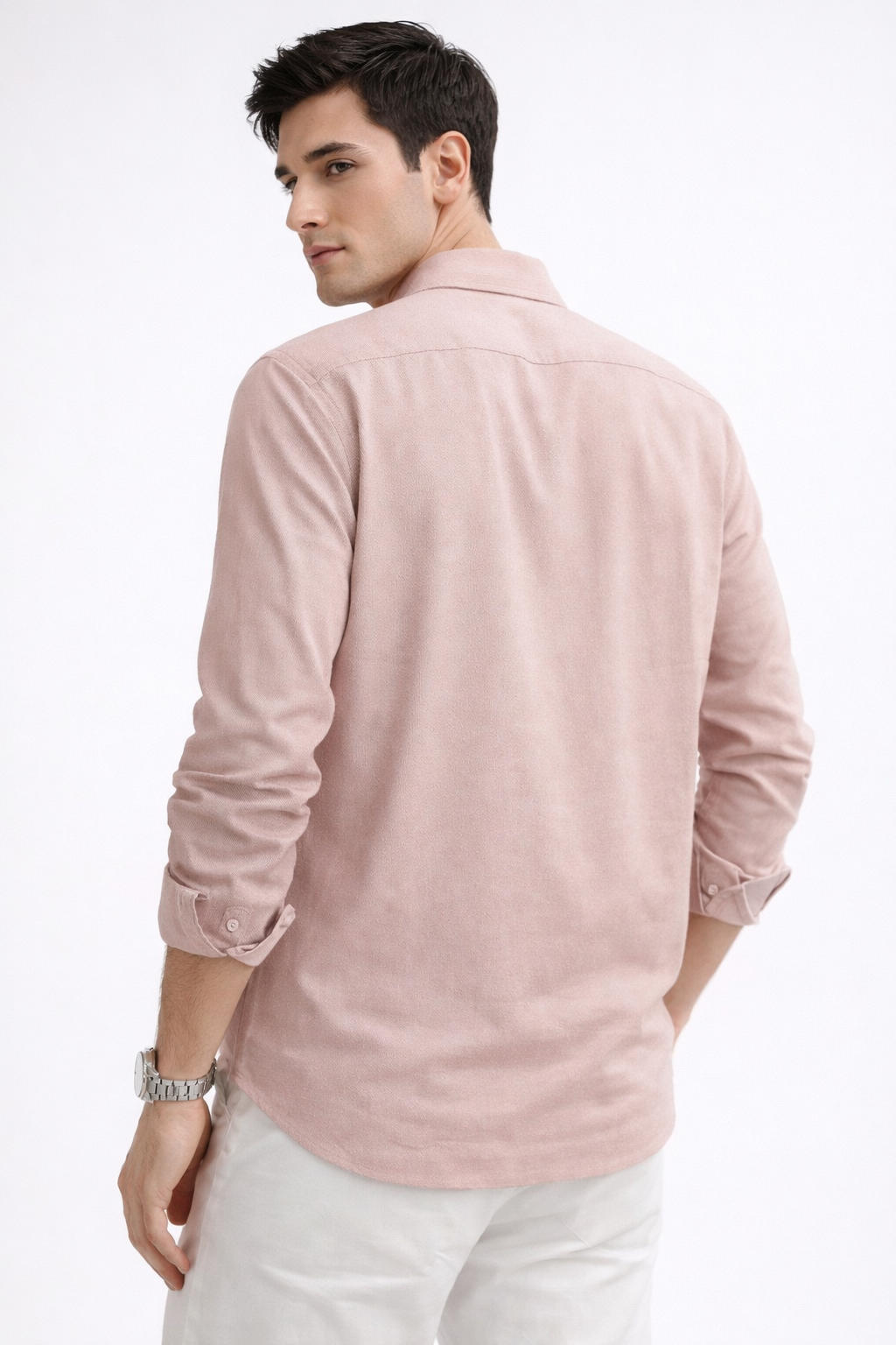 Camisa para Hombre Micropanal Antiarrugas B61403 Rosa