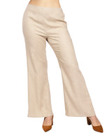 Pantalones Para Mujer Tipo Lino Wide Leg W51116 Arena