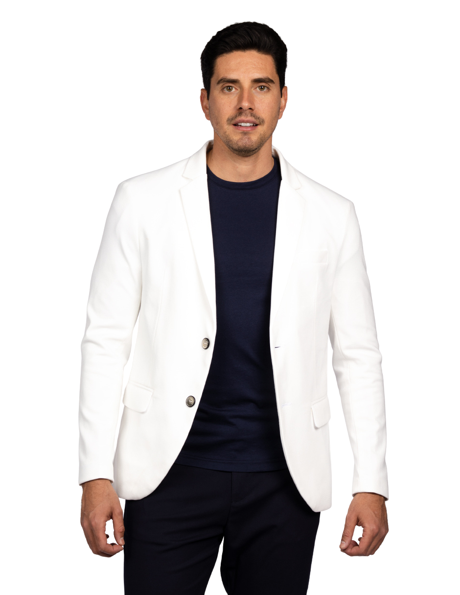 Sacos Para Hombre Liso De Punto FFILATY Hueso