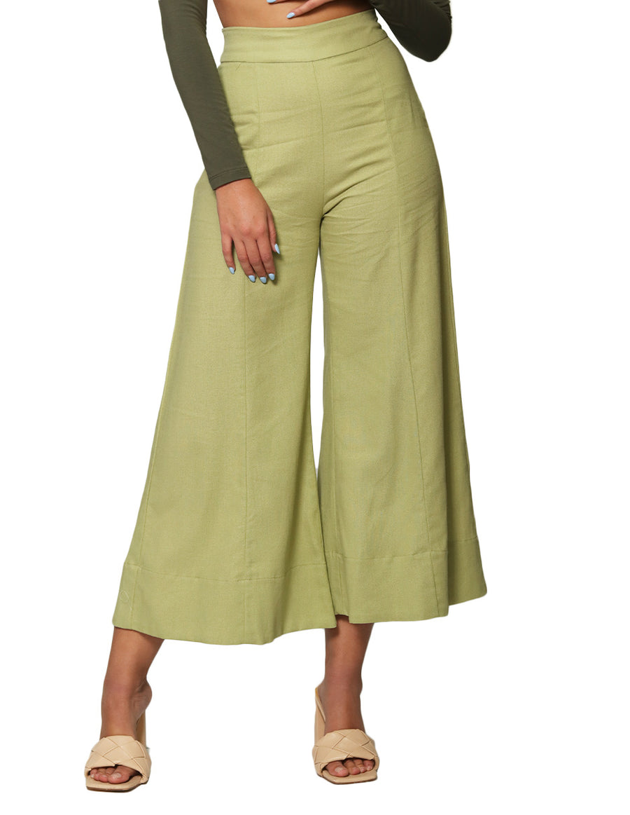 Gibobby pantalones de vestir mujer cintura alta Pantalones cortos de  algodón y lino con estampado de diente de león para mujer (Verdinegro, S)