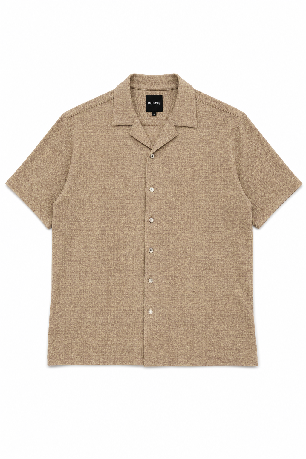 Camisa para Hombre Manga Corta Super Stretch Antiarrugas B61452 Kaki
