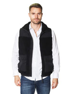 Chalecos Para Hombre Acolchado Cuello Sherpa H45307 Negro