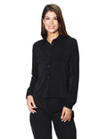 Blusas Para Mujer Camisera Corta N43123 Negro